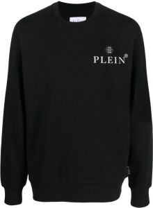 Philipp Plein Sweater met logoplakkaat Zwart