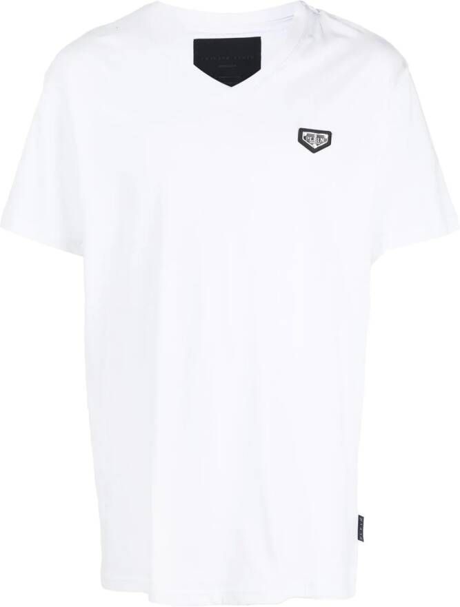 Philipp Plein T-shirt met logoplakkaat Wit