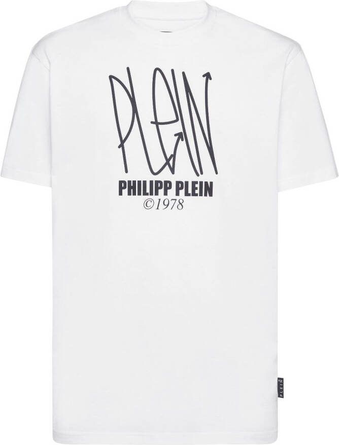 Philipp Plein T-shirt met logoprint Wit