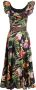Philipp Plein Maxi-jurk met bloemenprint Zwart - Thumbnail 1