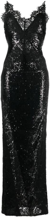Philipp Plein Maxi-jurk met pailletten Zwart