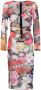 Philipp Plein Midi-jurk met bloemenprint Zwart - Thumbnail 1