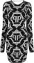 Philipp Plein Mini-jurk met jacquard Zwart - Thumbnail 1