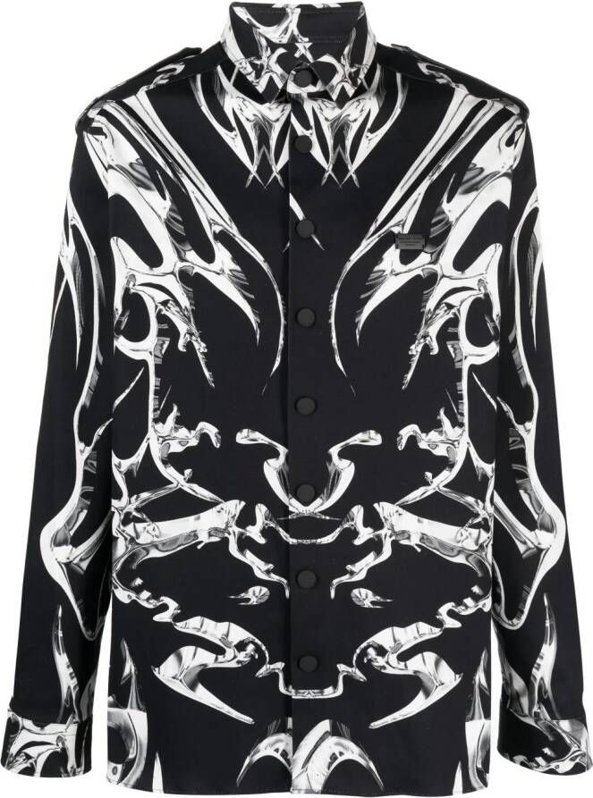 Philipp Plein Overhemd met print Zwart