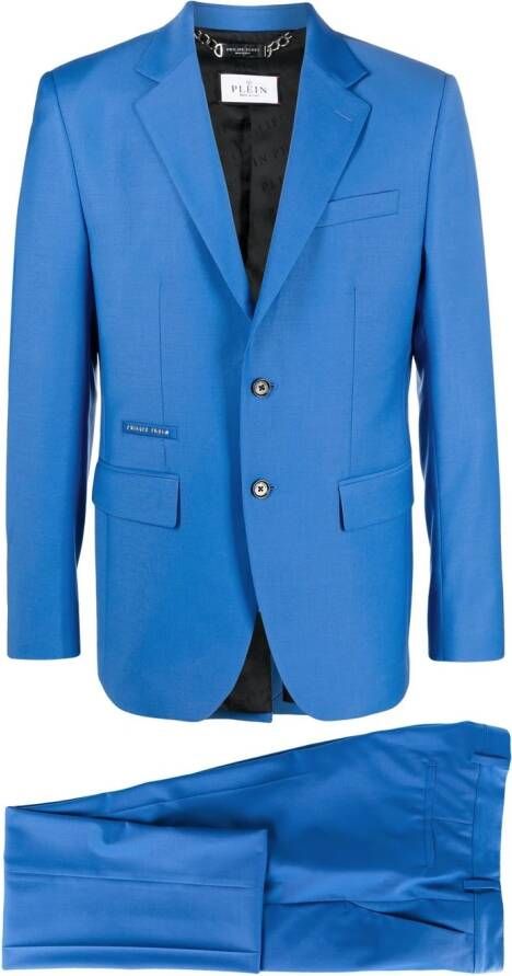 Philipp Plein Pak met enkele rij knopen Blauw