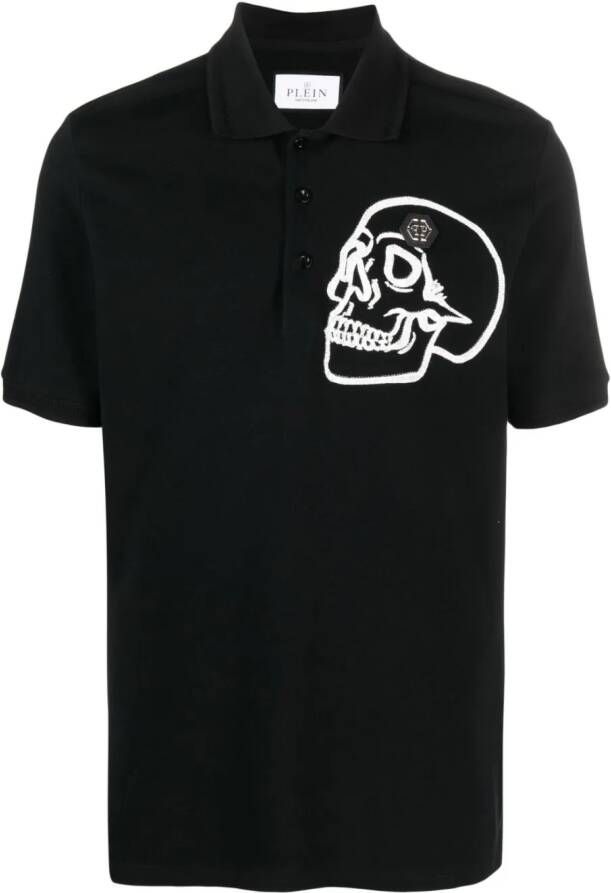 Philipp Plein Poloshirt met doodskopdetail Zwart