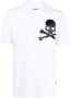 Philipp Plein Poloshirt met doodskoppatch Wit - Thumbnail 1