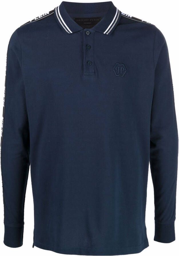Philipp Plein Poloshirt met geborduurd logo Blauw