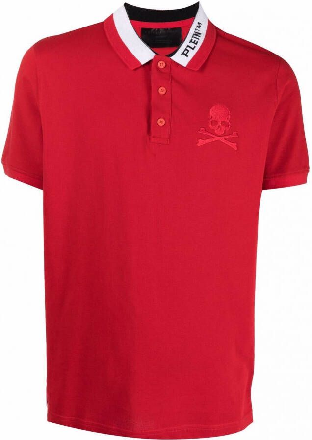 Philipp Plein Poloshirt met geborduurd logo Rood