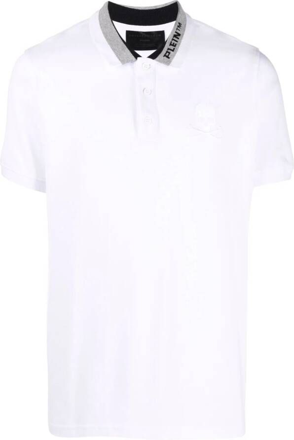 Philipp Plein Poloshirt met geborduurd logo Wit