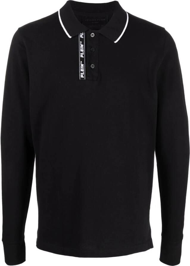 Philipp Plein Poloshirt met geborduurd logo Zwart