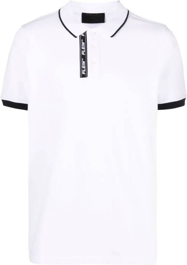 Philipp Plein Poloshirt met logoband Wit