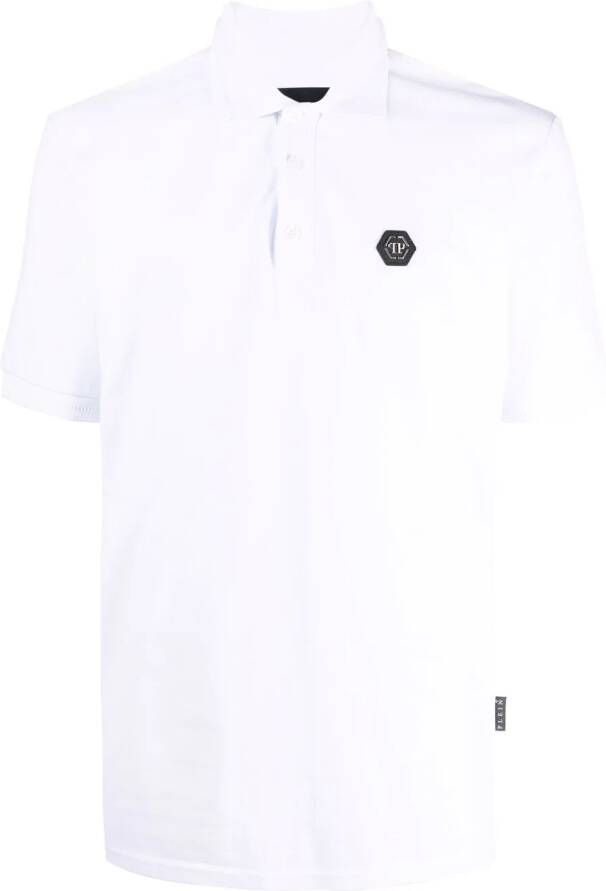 Philipp Plein Poloshirt met logopatch Wit