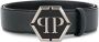 Philipp Plein riem met gesp en logo Zwart - Thumbnail 1