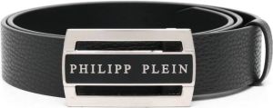 Philipp Plein Riem met logoplakkaat Zwart