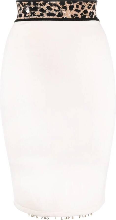 Philipp Plein Rok met luipaardprint Beige
