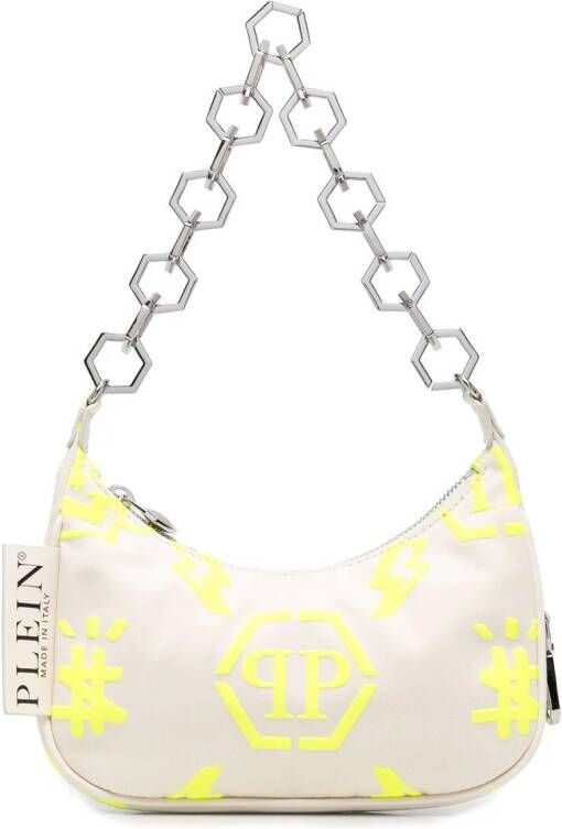 Philipp Plein Schoudertas met monogramprint Wit