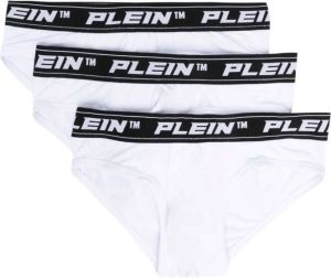 Philipp Plein Set van 3 slips Wit