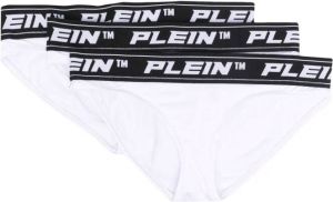 Philipp Plein Set van drie slips Wit
