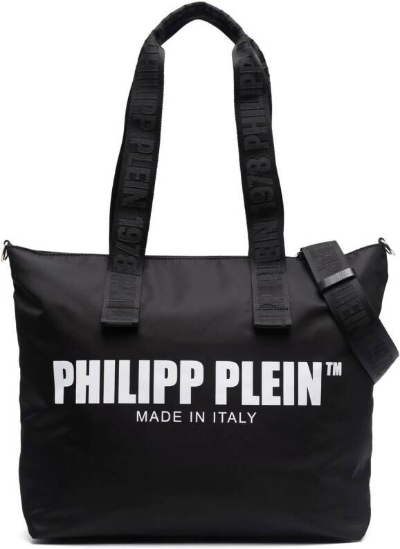 Philipp Plein Shopper met logoprint Zwart