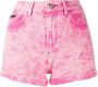 Philipp Plein Shorts met acid wassing Roze - Thumbnail 1