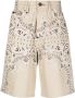 Philipp Plein Shorts met bandanaprint Beige - Thumbnail 1