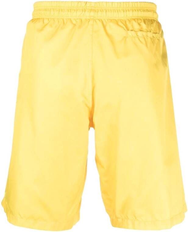 Philipp Plein Shorts met doodskopprint Geel