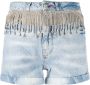 Philipp Plein Denim shorts verfraaid met kristallen Blauw - Thumbnail 1
