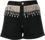 Philipp Plein Denim shorts verfraaid met kristallen Zwart - Thumbnail 1