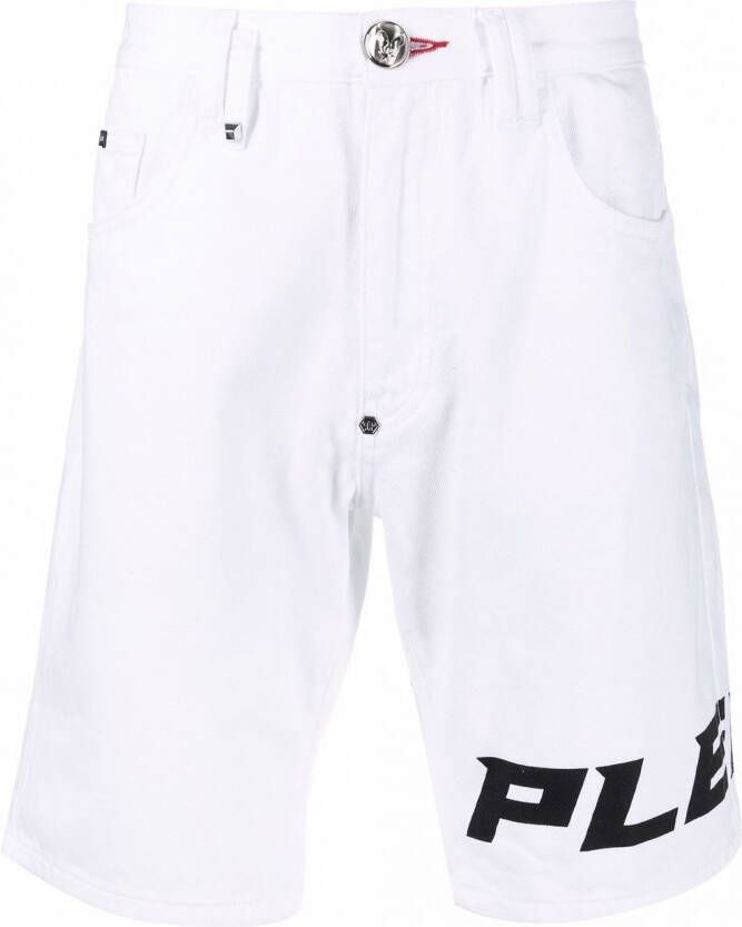 Philipp Plein Shorts op knielengte Wit
