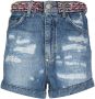 Philipp Plein Shorts verfraaid met stras Blauw - Thumbnail 1