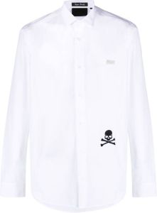 Philipp Plein Overhemd met doodskop Wit