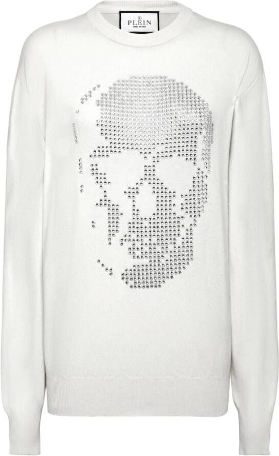 Philipp Plein Sweater verfraaid met kristallen Wit
