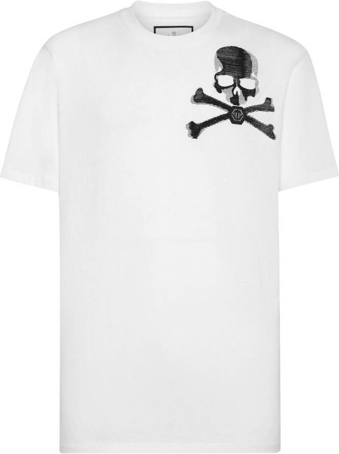 Philipp Plein T-shirt met doodskopprint Wit