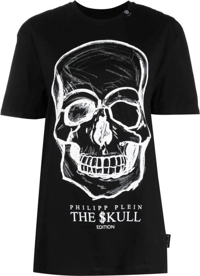 Philipp Plein T-shirt met doodskopprint Zwart