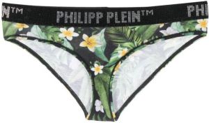 Philipp Plein Slip met bloemenprint Groen