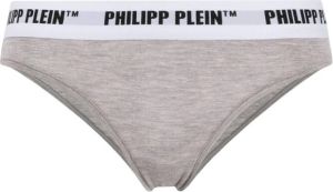 Philipp Plein Slip met geborduurd logo Grijs