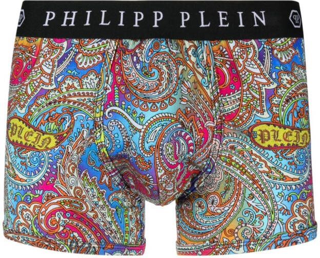 Philipp Plein Slip met paisley-print Blauw