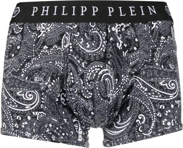 Philipp Plein Slip met paisley-print Zwart