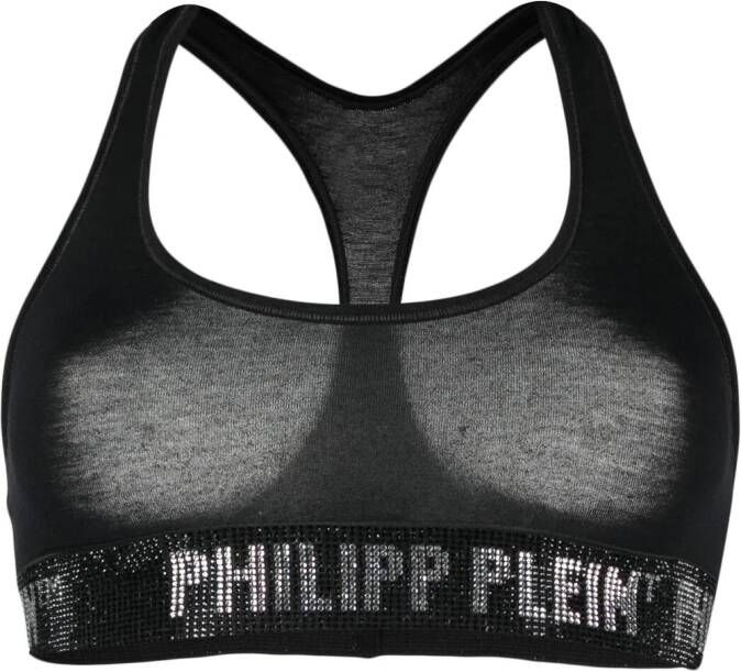 Philipp Plein Sport-bh met logo Zwart