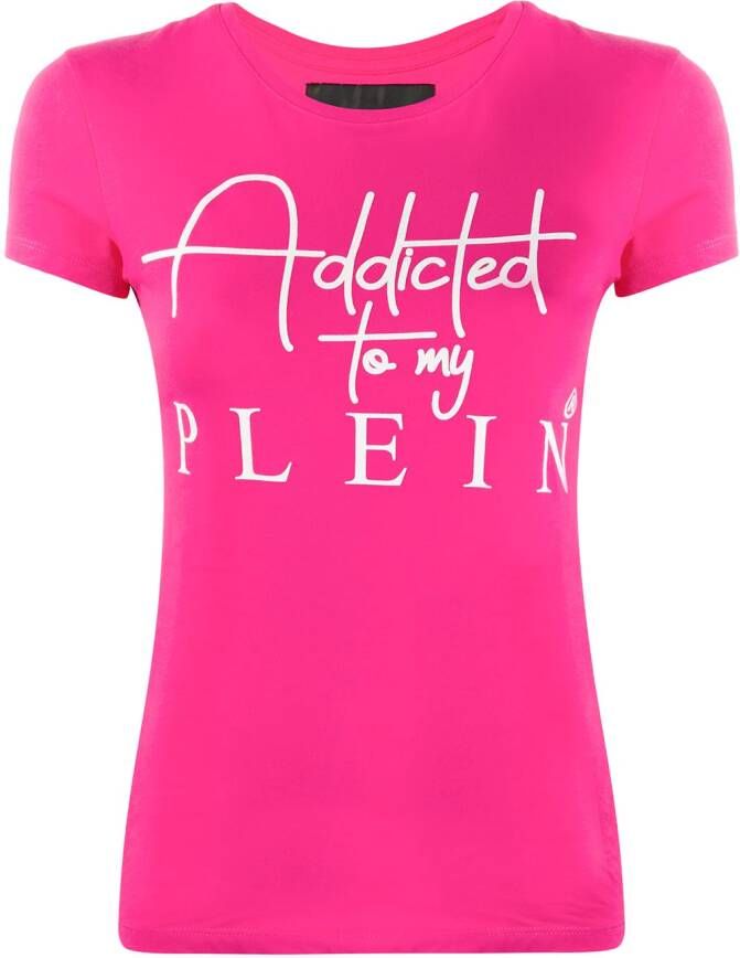 Philipp Plein SS statement T-shirt Roze
