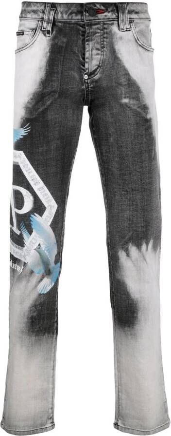 Philipp Plein Straight broek Wit
