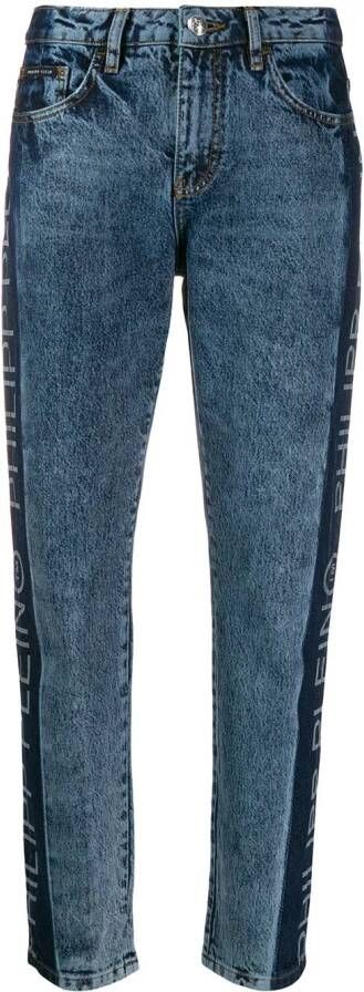 Philipp Plein Straight jeans Blauw