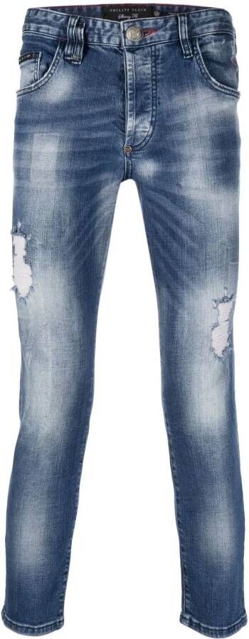 Philipp Plein Straight jeans Blauw