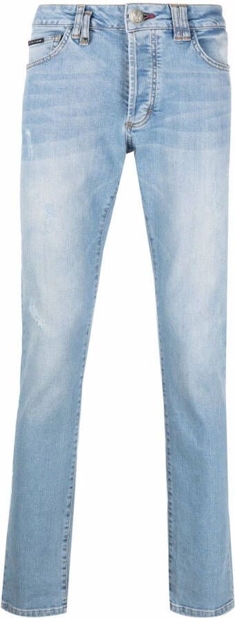 Philipp Plein Straight jeans Blauw