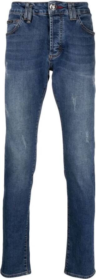 Philipp Plein Straight jeans Blauw