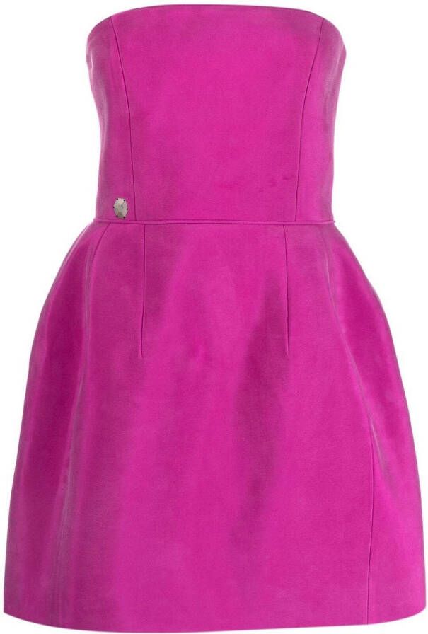 Philipp Plein Strapless mini-jurk Roze