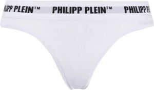 Philipp Plein String met logo tailleband Wit