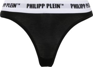 Philipp Plein String met logo tailleband Zwart