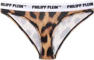 Philipp Plein String met luipaardprint Beige